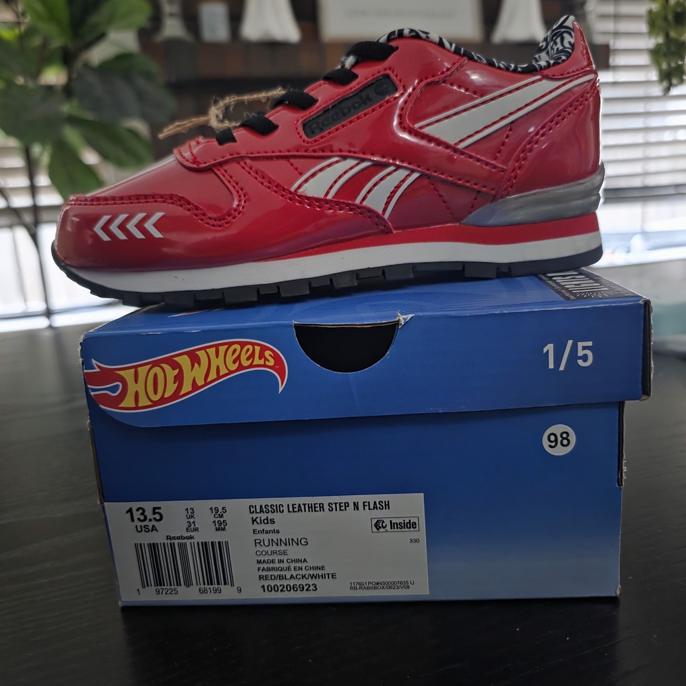 Reebok Kids Red and White Athletic Sneakers